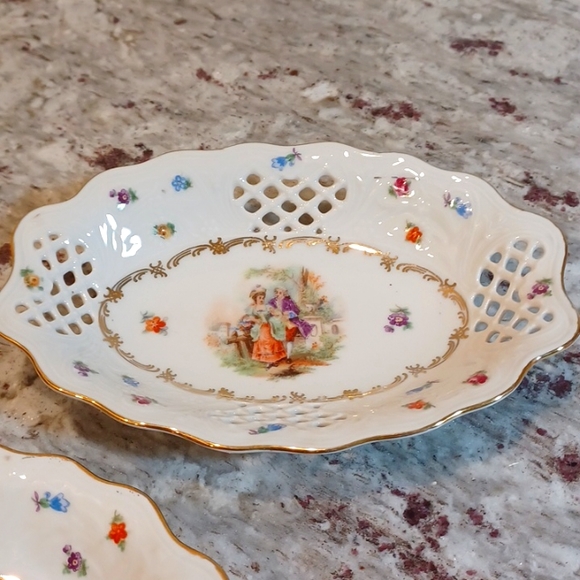 Set of 2 Schumann Bavaria 7" small Plates, Fine Porcelain Made in Germany - Picture 10 of 16